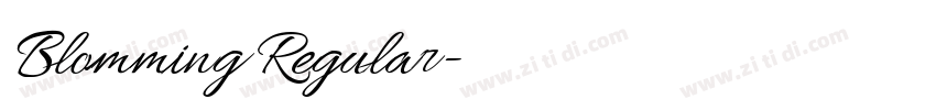Blomming Regular字体转换